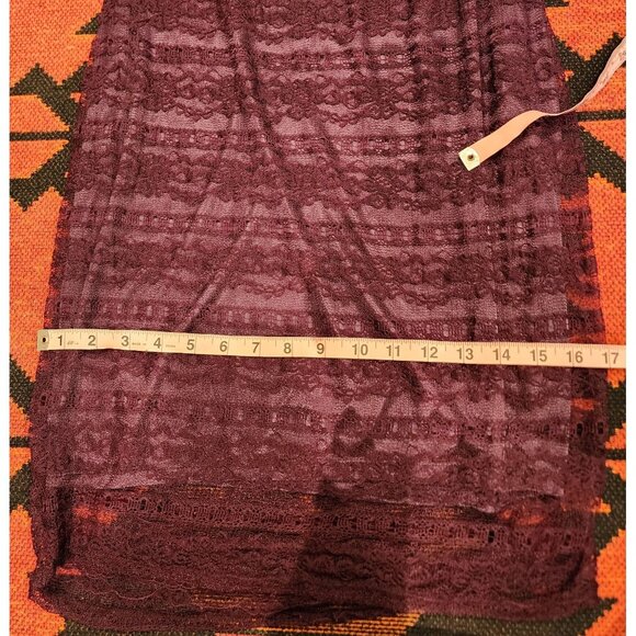 Purple Lace Bodycon Dress  Ups & Down Polyester Stretchy Lining Size XL - Picture 7 of 10